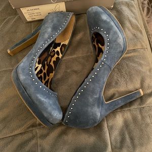 Jessica Simpson dark teal suede pumps. Size 9.